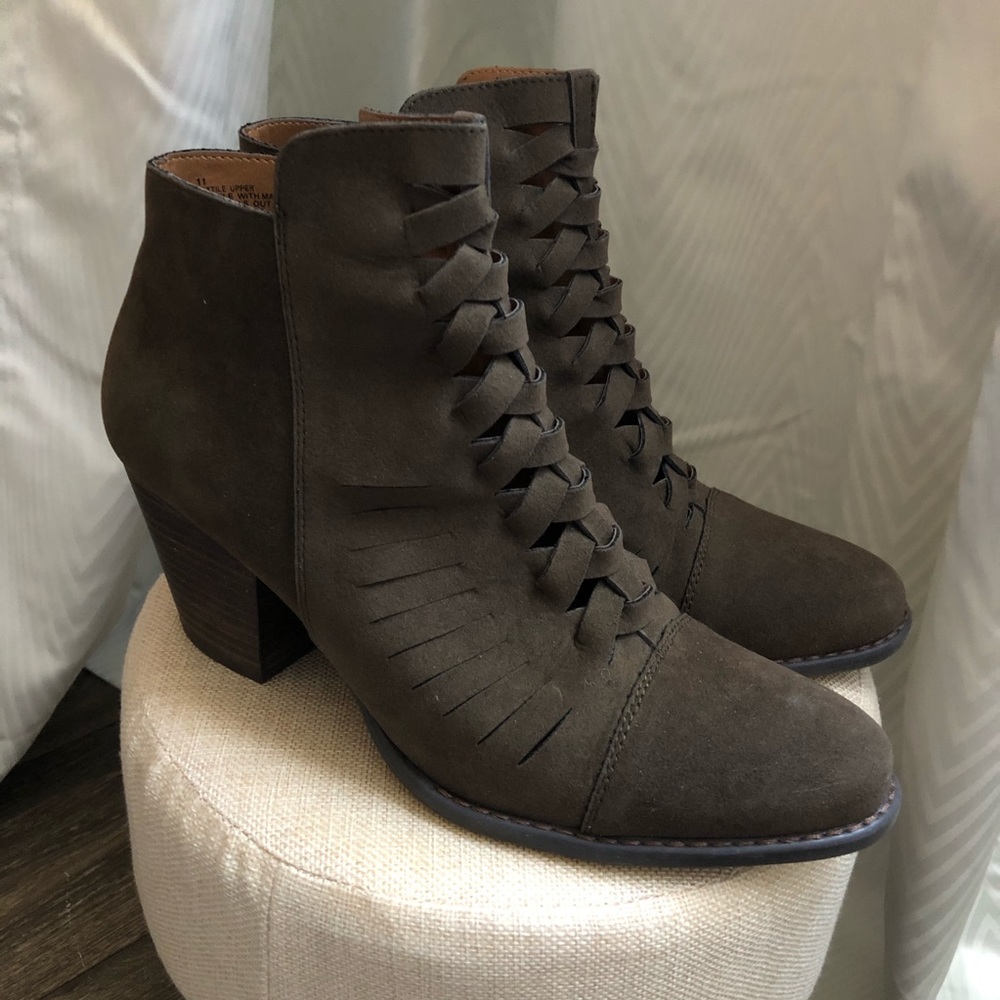 Green “Aubree” Booties